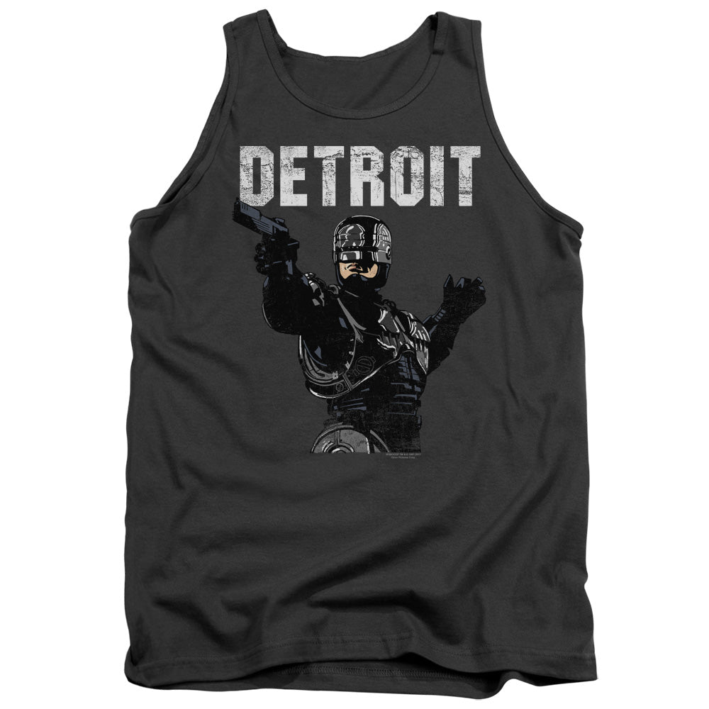 Robocop Detroit Mens Tank Top Shirt Charcoal