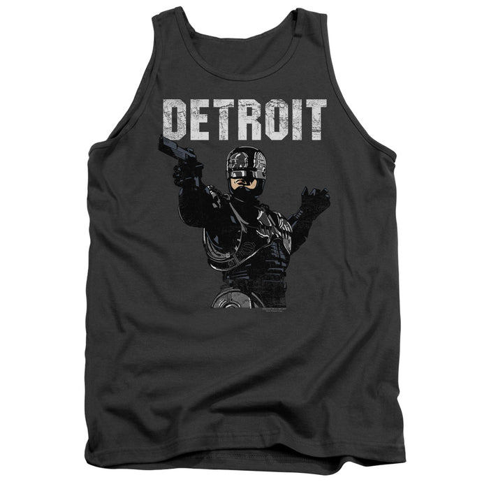 Robocop Detroit Mens Tank Top Shirt Charcoal