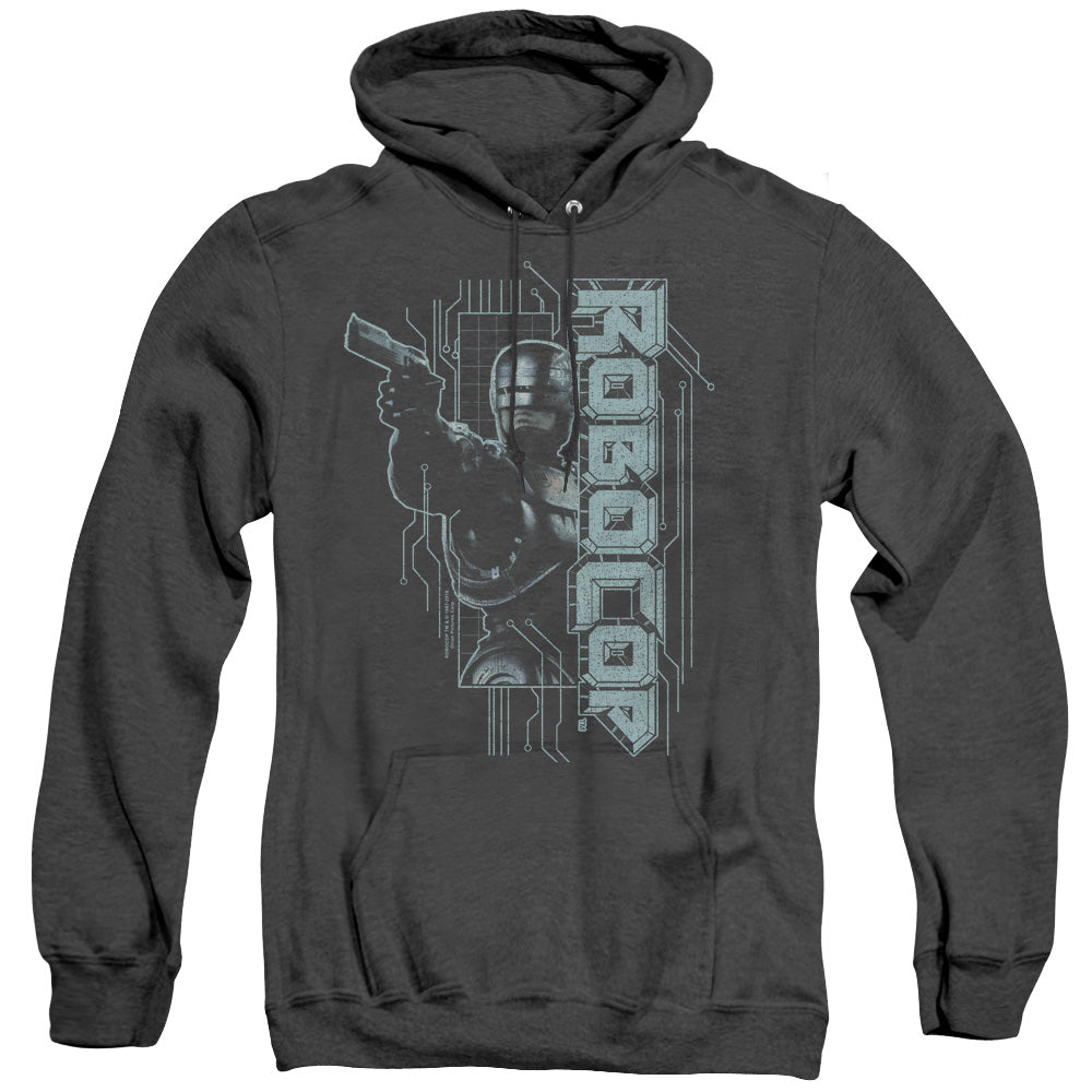 Robocop Murphy Split Mens Heather Hoodie Black Officially Licensed