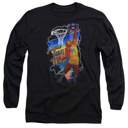 Teen Wolf Electric Wolf Mens Long Sleeve Shirt Black