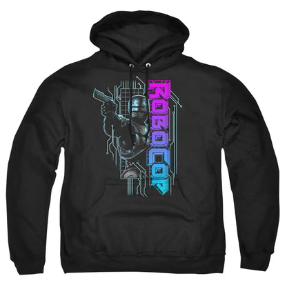 Robocop Robo Neon Mens Hoodie Black Officially Licensed