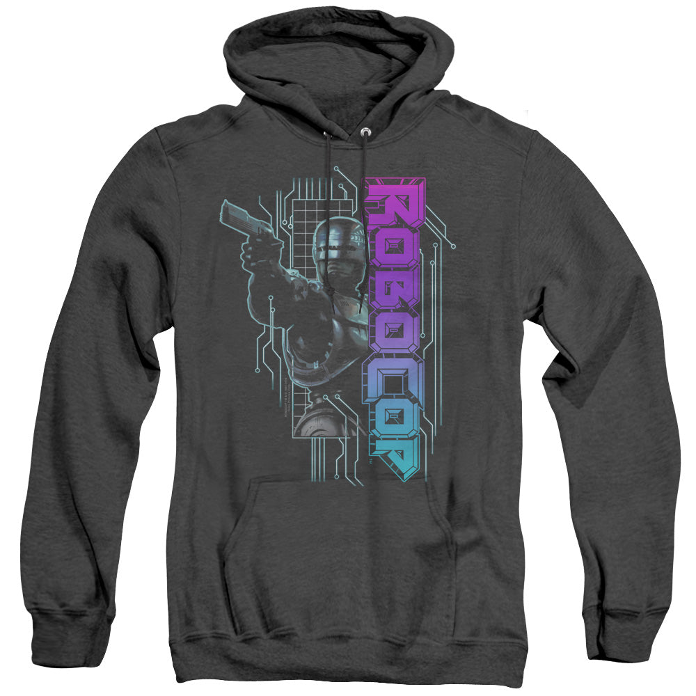 Robocop Robo Neon Heather Mens Hoodie Black