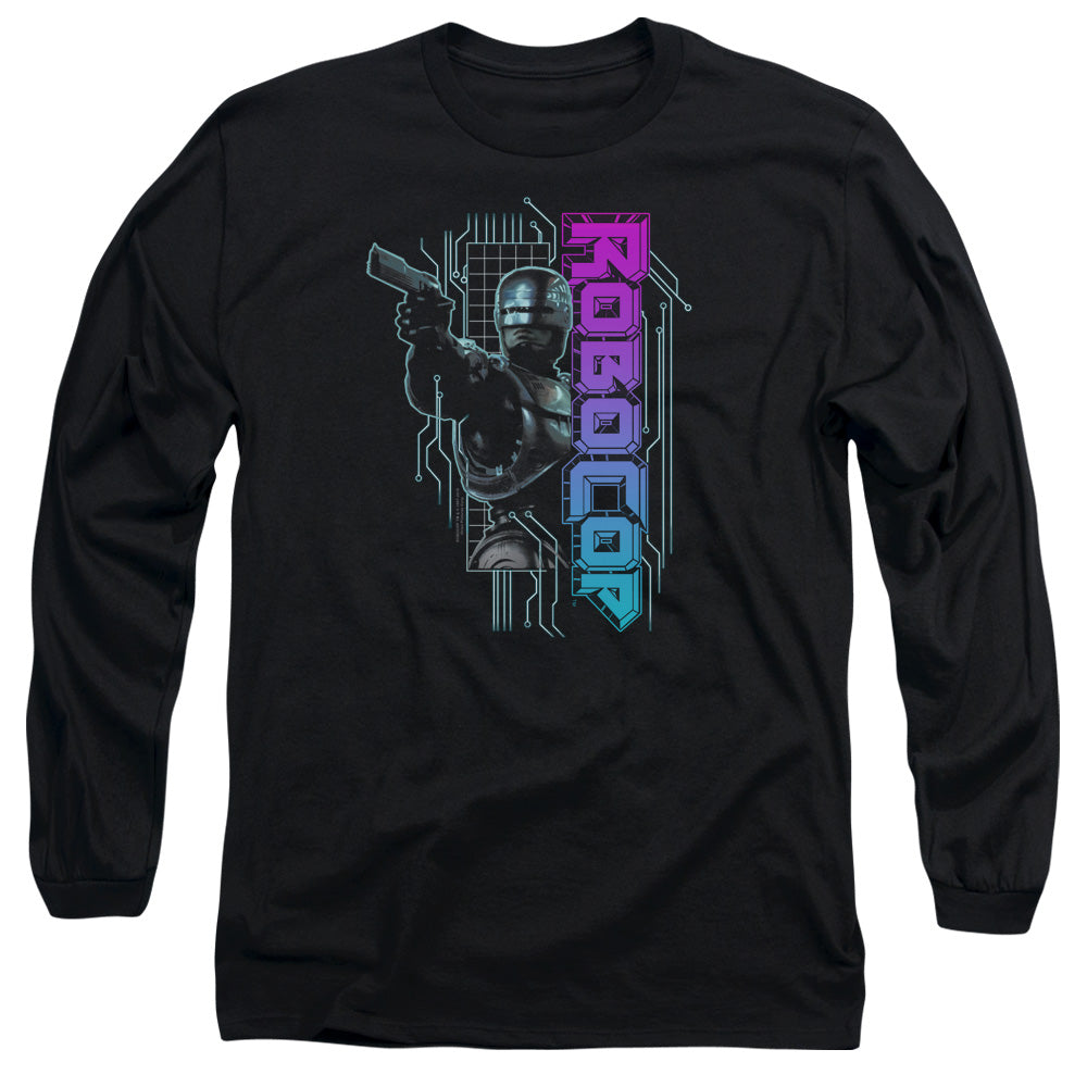 Robocop Robo Neon Mens Long Sleeve Shirt Black