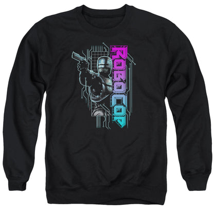 Robocop Robo Neon Mens Crewneck Sweatshirt Black