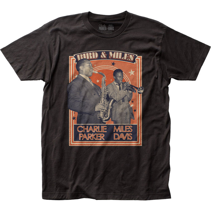 Miles Davis Birds and Miles Poster Mens T Shirt Black