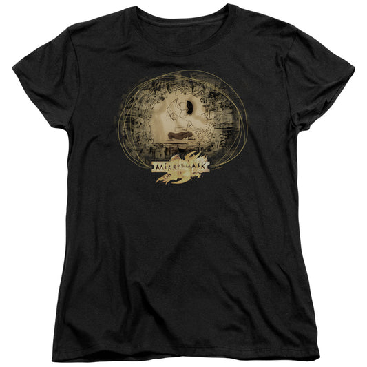 Mirrormask Sketch Womens T Shirt Black