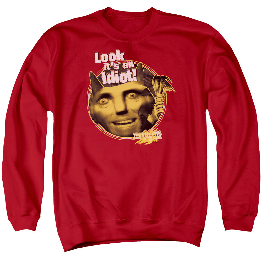 Mirrormask Riddle Me This Mens Crewneck Sweatshirt Red