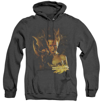 Mirrormask Queen Of Shadows Mens Heather Hoodie Black Officially Licensed
