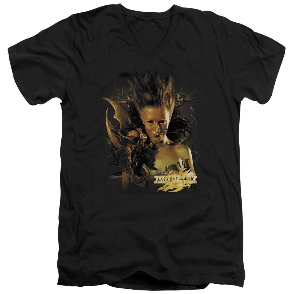 Mirrormask Queen Of Shadows Mens Slim Fit V-Neck T Shirt Black