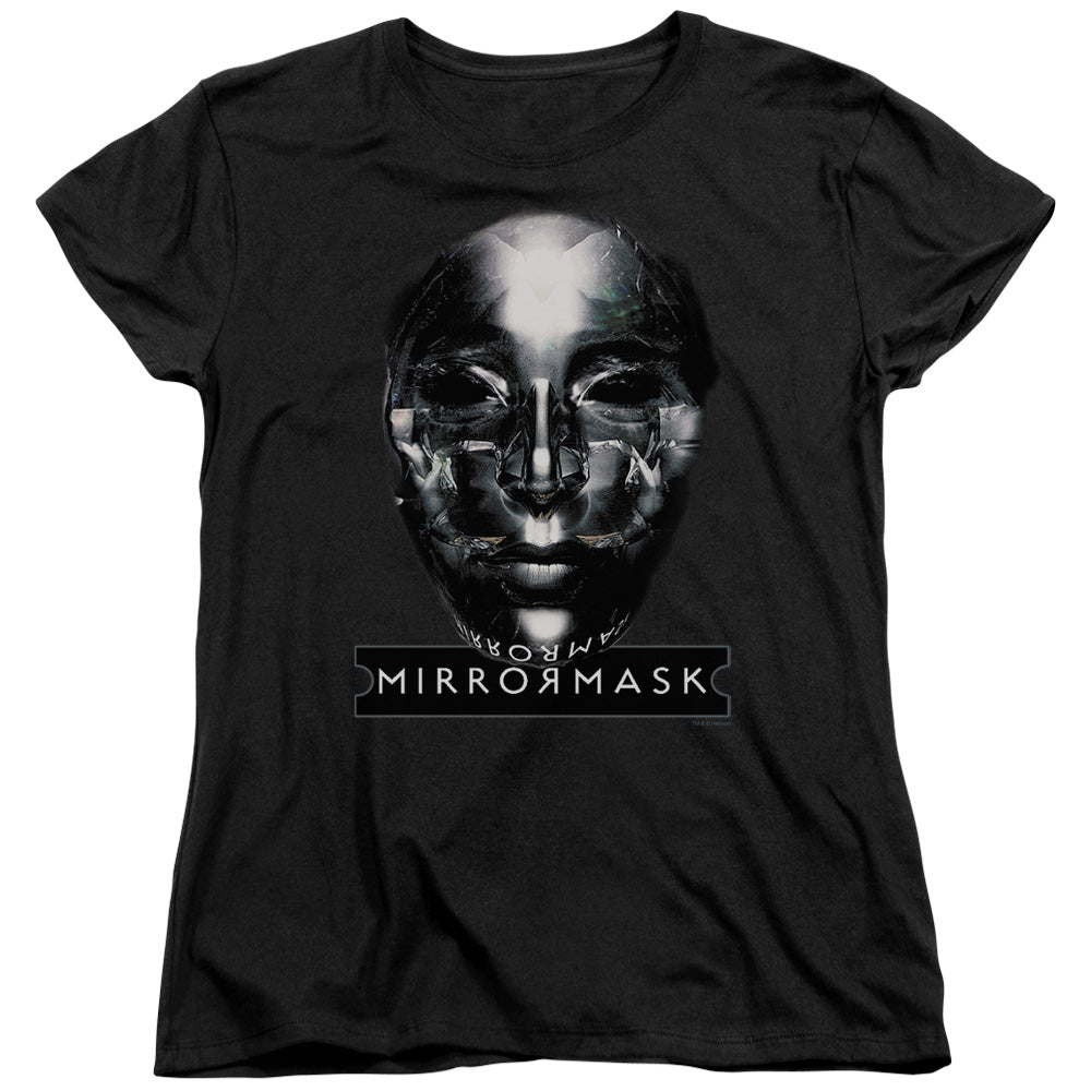 Mirrormask Mask Womens T Shirt Black