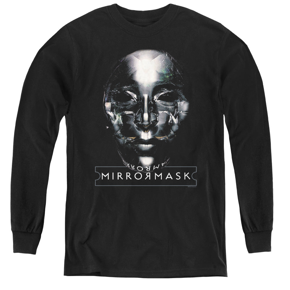 Mirrormask Mask Long Sleeve Kids Youth T Shirt Black