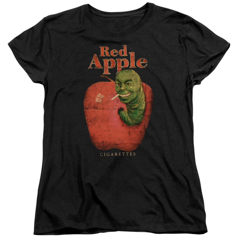 Pulp Fiction Red Apple Womens T Shirt Black