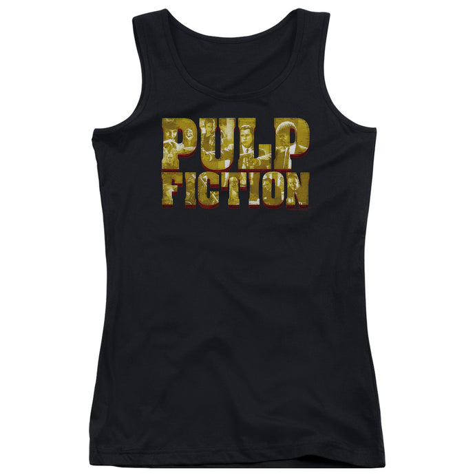 Pulp Fiction Pulp Logo Womens Tank Top Shirt Black