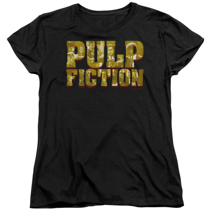 Pulp Fiction Pulp Logo Womens T Shirt Black