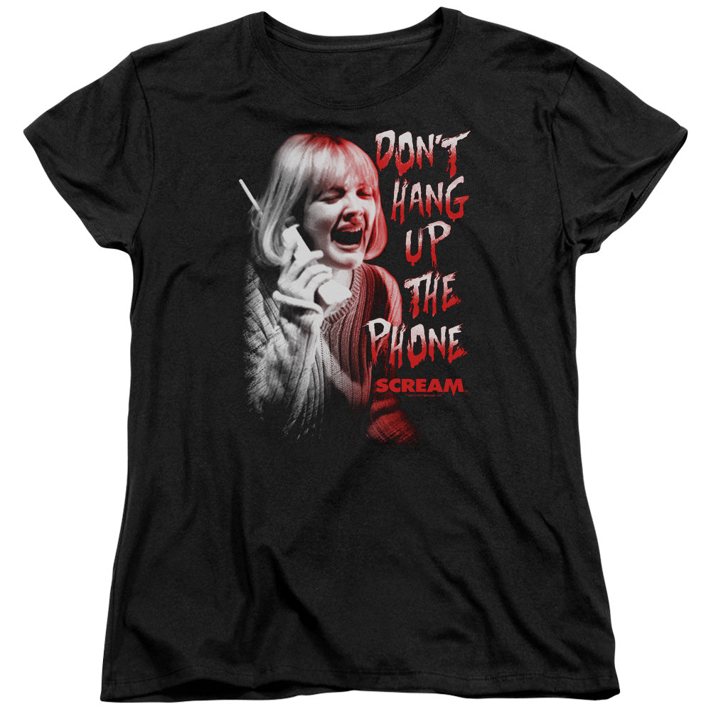 Scream Dont Hang Up Womens T Shirt Black