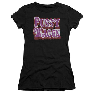 Kill Bill Wagon Junior Sheer Cap Sleeve Womens T Shirt Black