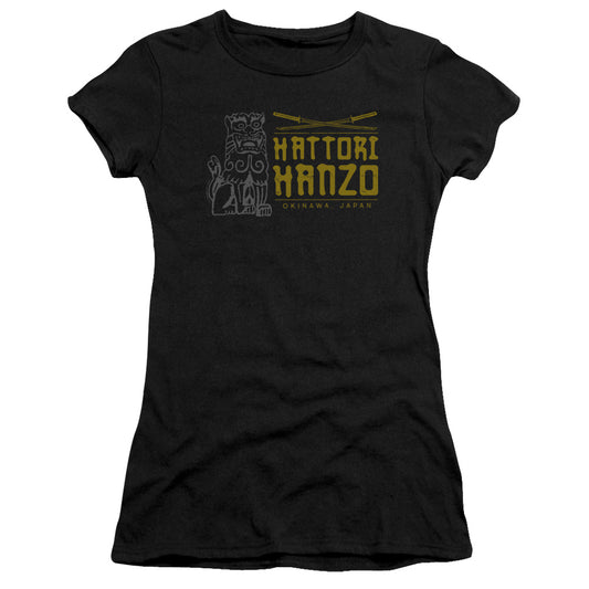 Kill Bill Hanzo Swords Junior Sheer Cap Sleeve Womens T Shirt Black