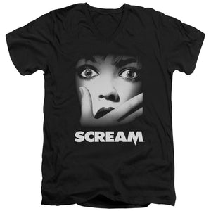 Scream Poster Mens Slim Fit V Neck T Shirt Black