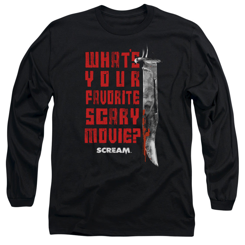 Scream Favorite Mens Long Sleeve Shirt Black