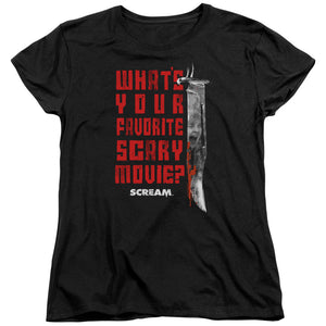 Scream Favorite Womens T Shirt Black