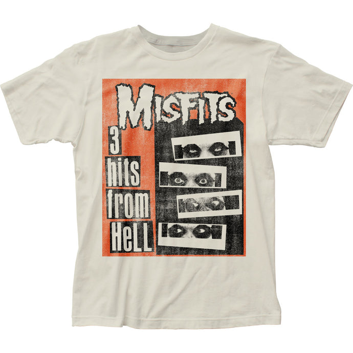 The Misfits 3 Hits From Hell Mens T Shirt Vintage White