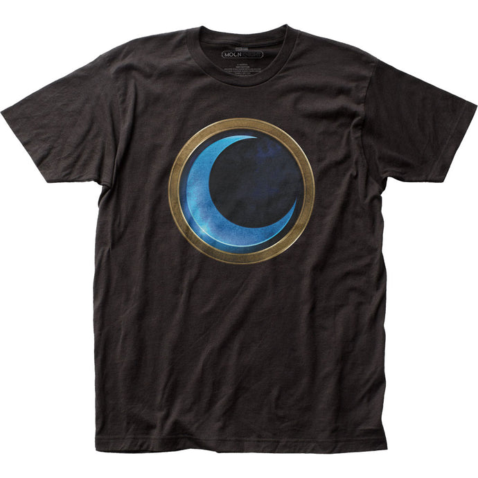 Moon Knight Logo Blue Mens T Shirt Black
