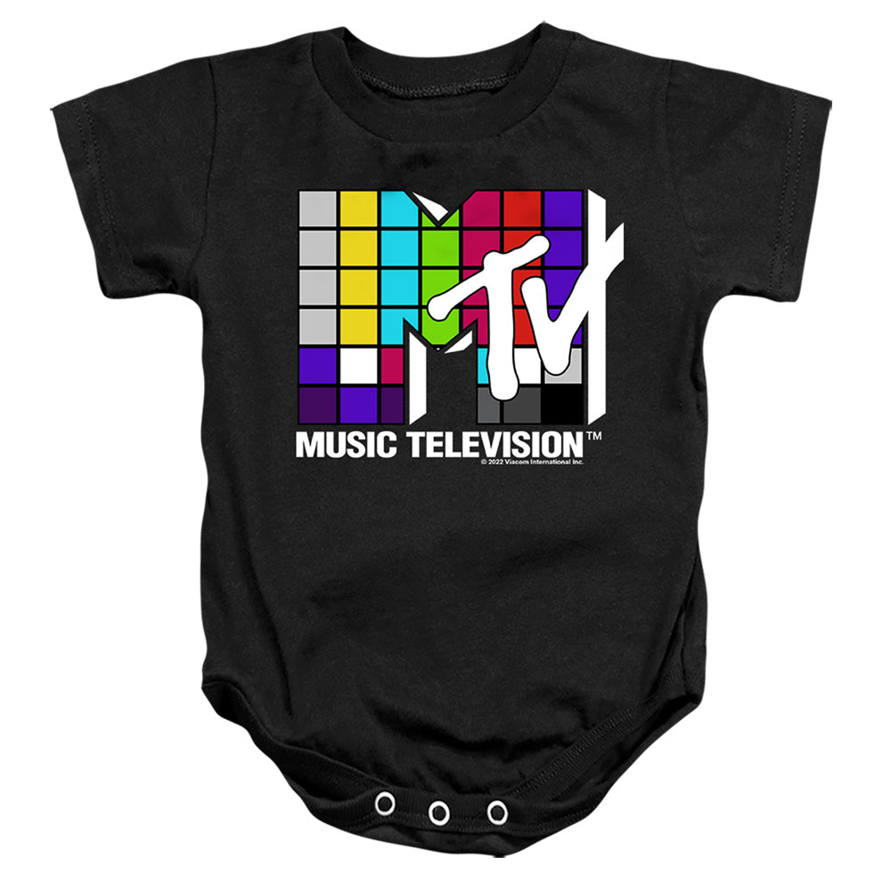 Mtv Rubix Cube Logo Infant Baby Snapsuit Black