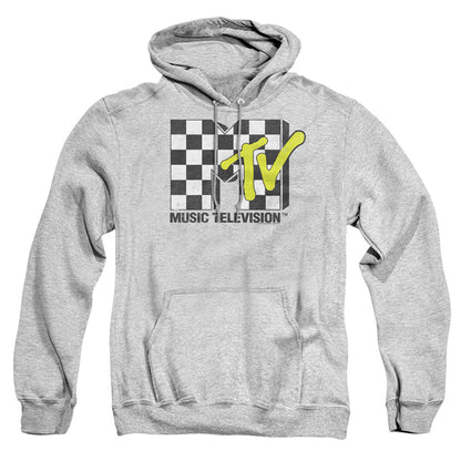 Mtv Checker Board Logo Mens Hoodie Athletic Heather