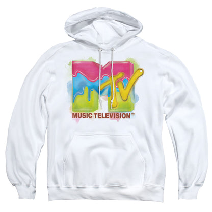 Mtv Paint Logo Mens Hoodie White