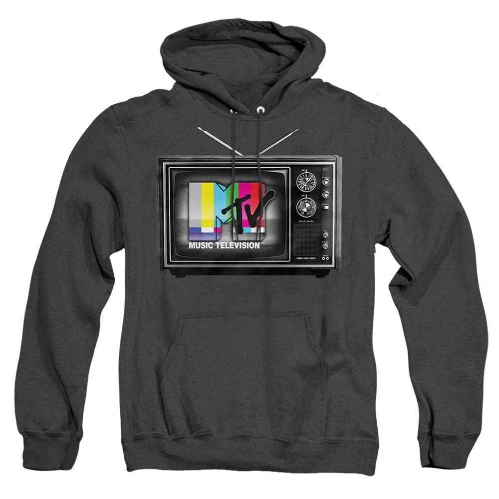 Mtv Mtv Tv Mens Heather Hoodie Black Officially Licensed