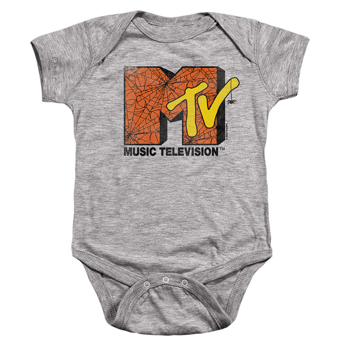 Mtv Spider Webs Logo Infant Baby Snapsuit Athletic Heather