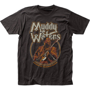 Muddy Waters Father of Chicago Blues Mens T Shirt Black