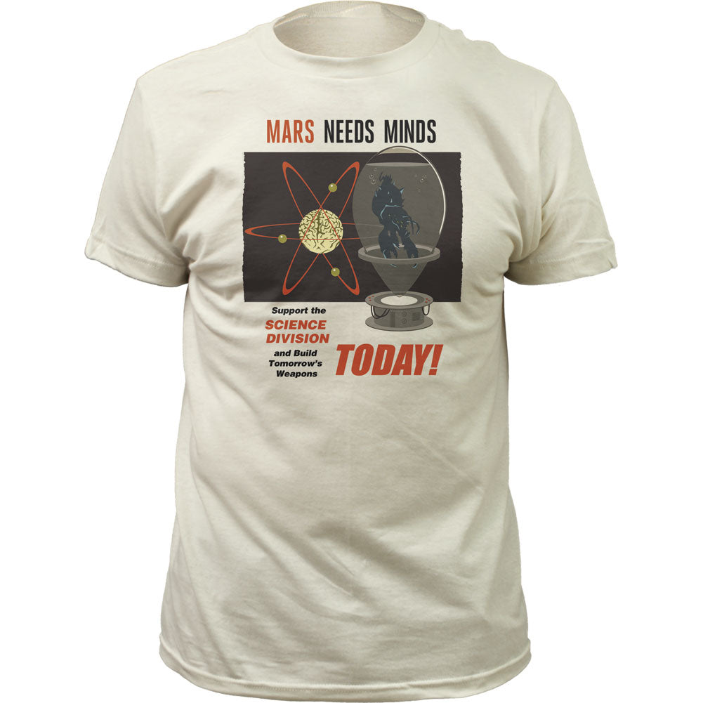 Mars Attacks Mars Needs Minds Mens T Shirt Natural