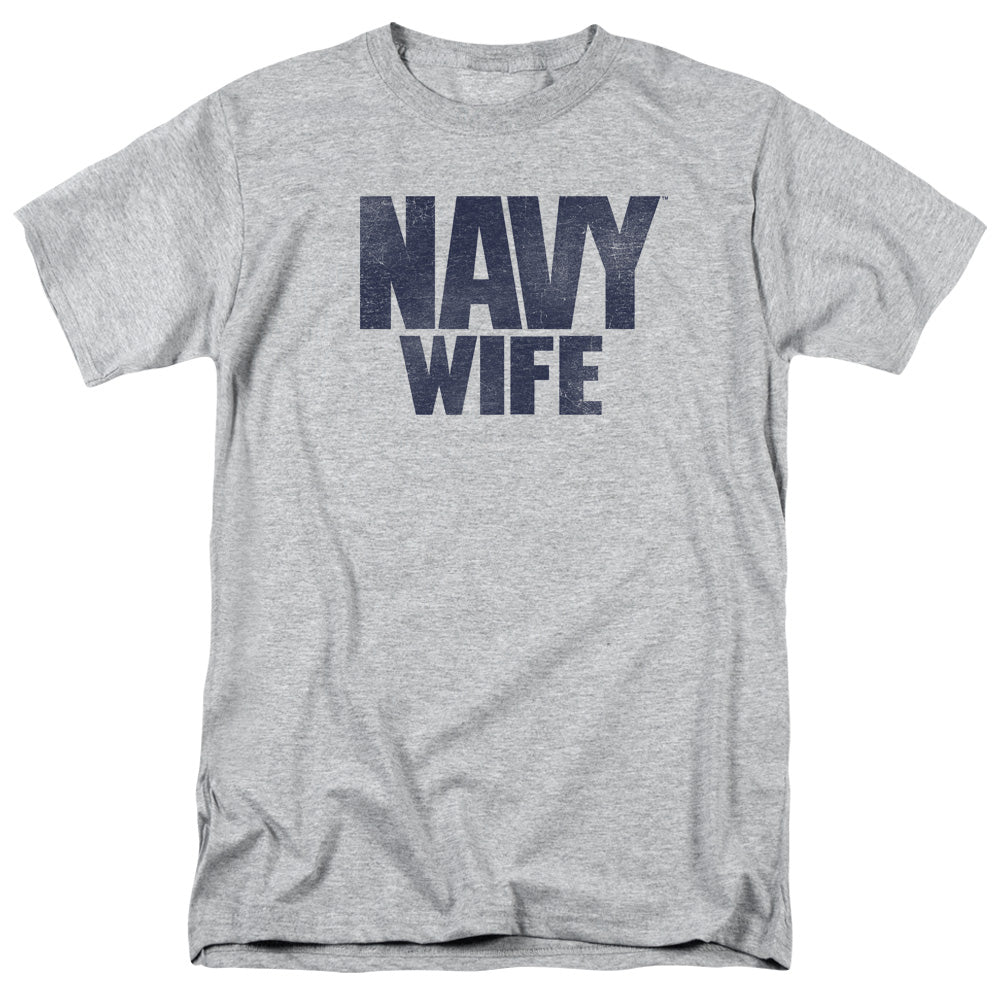 Navy Wife Mens T Shirt Athletic Heather Officially Licensed