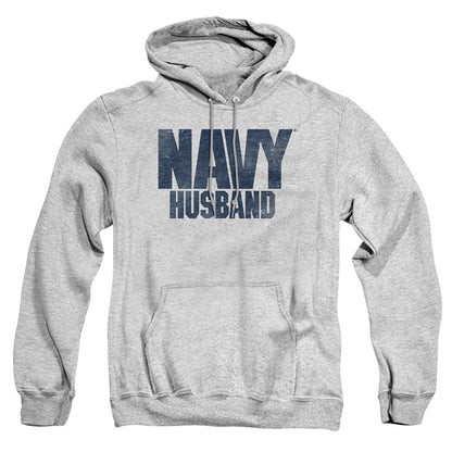 Navy Husband Mens Hoodie Athletic Heather Officially Licensed