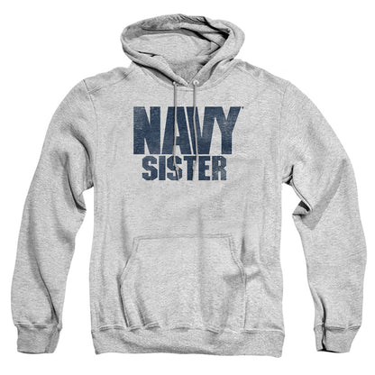 Navy Sister Mens Hoodie Athletic Heather Officially Licensed