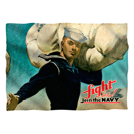 United State Navy Fight Lets Go Pillow Case