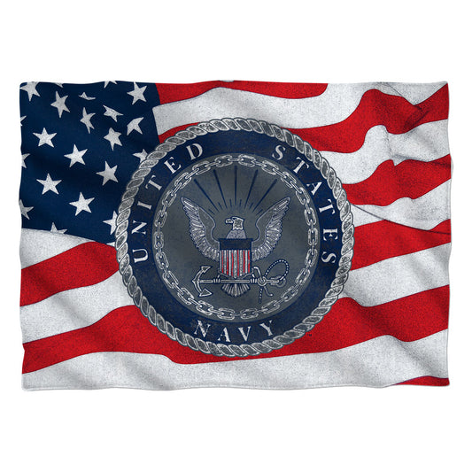 United States Navy Flag Seal Pillow Case