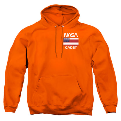Nasa Cadet Mens Hoodie Orange Officially Licensed