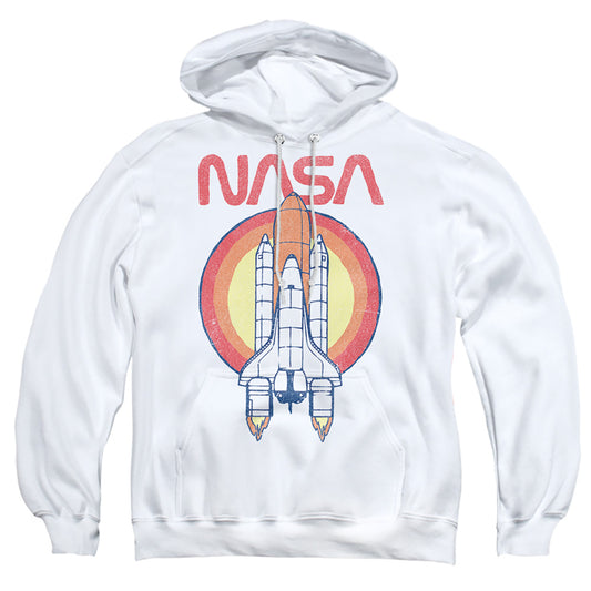 Nasa Shuttle Circle Mens Hoodie White Officially Licensed