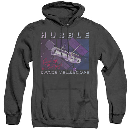 Nasa Eye In The Sky Mens Heather Hoodie Black Officially Licensed