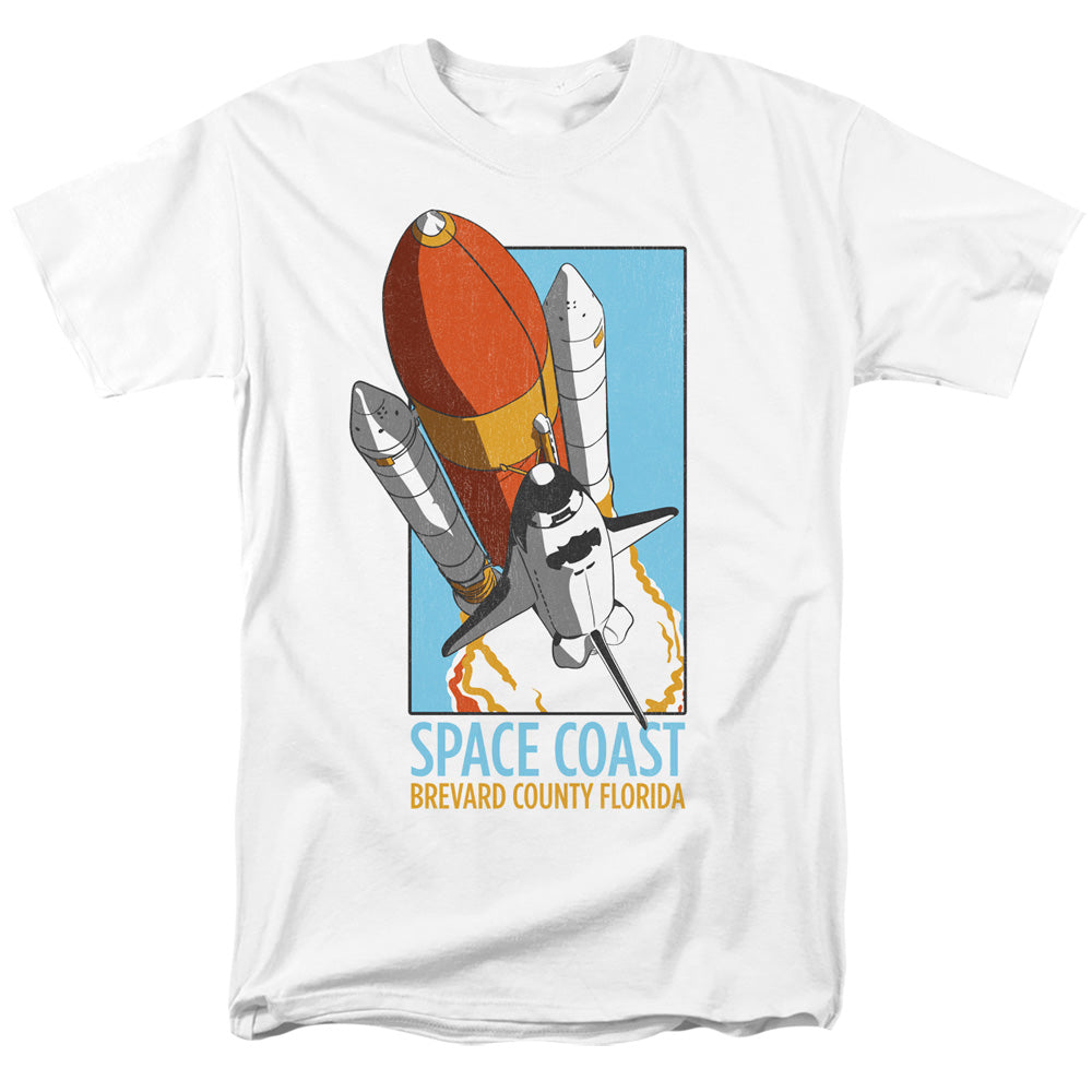 Nasa Space Coast Mens T Shirt White Officially Licensed