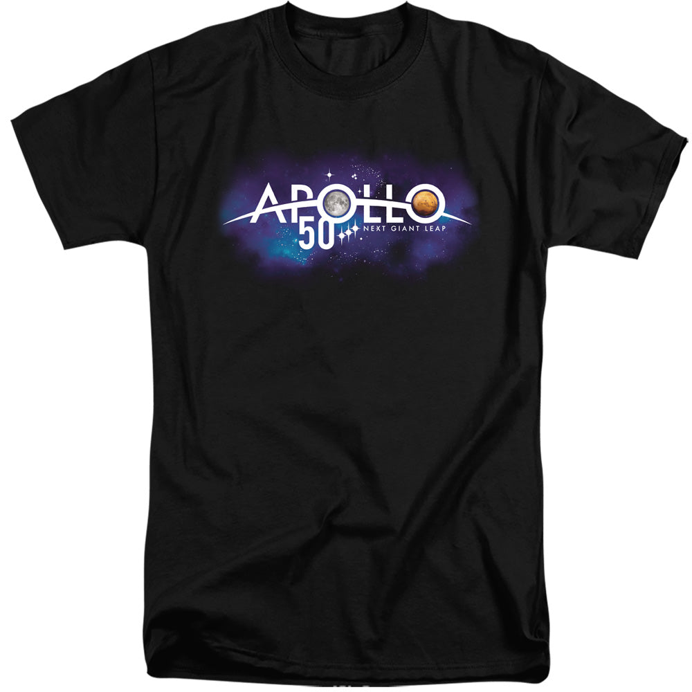Nasa Next Giant Leap Mens Tall T Shirt Black Officially Licensed