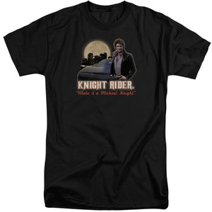 Knight Rider Full Moon Mens Tall T Shirt Black