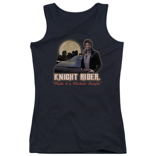 Knight Rider Full Moon Womens Tank Top Shirt Black