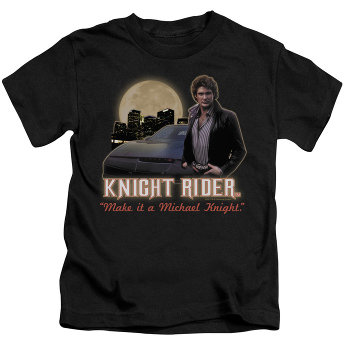 Knight Rider Full Moon Juvenile Kids Youth T Shirt Black