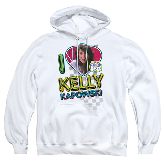 Saved By The Bell I Love Kelly Mens Hoodie White Officially Licensed