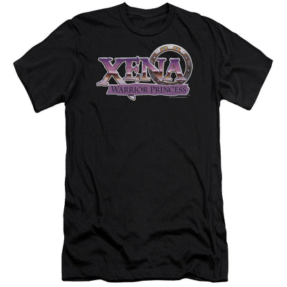 Xena Logo Premium Bella Canvas Slim Fit Mens T Shirt Black