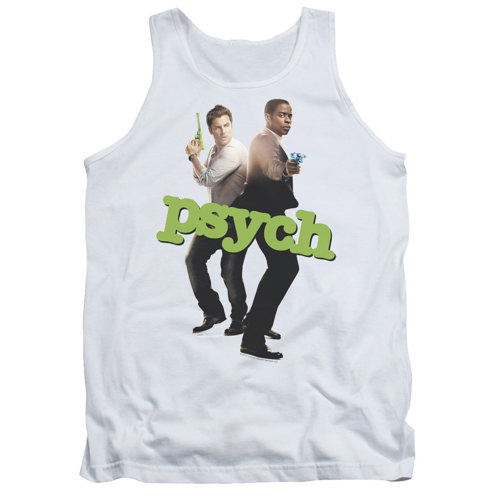 Psych Hands Up Mens Tank Top Shirt White