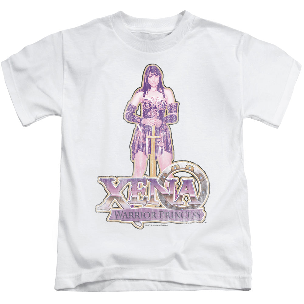 Xena Stand Juvenile Kids Youth T Shirt White